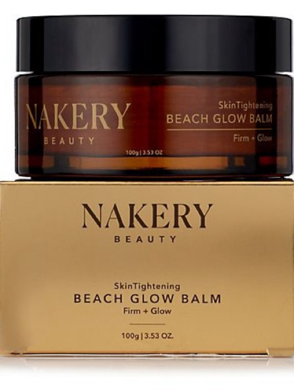 Nakery Beauty Beach Glow Balm — Brown & Gold Skin Tightening Balm